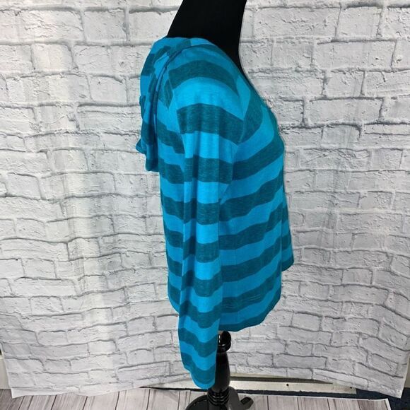 Under armour semi fitted Longsleeve striped hoodie women sz L - Picture 3 of 11